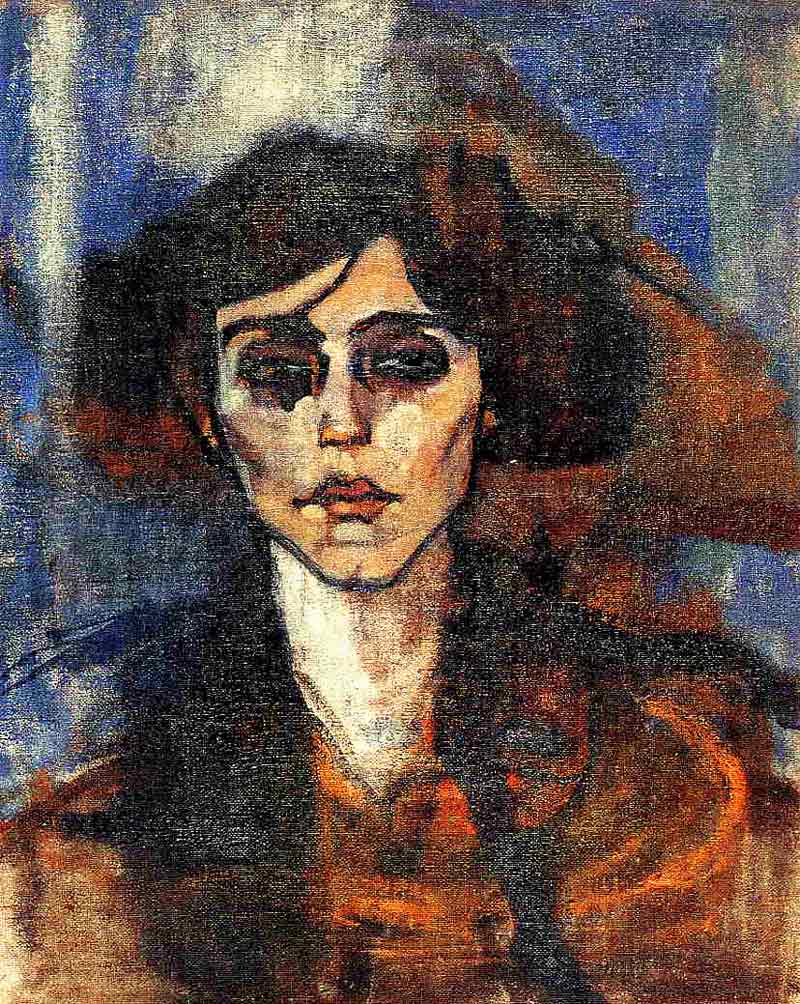 Photo:  Amedeo Modigliani,Portrait of Maud Abrantes, 1908